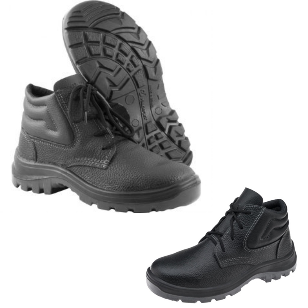 Botina Bota de Segurança Marluvas 10VB41A com Bico de Aço Construção Civil Serviços Gerais Solado PU Bidensidade