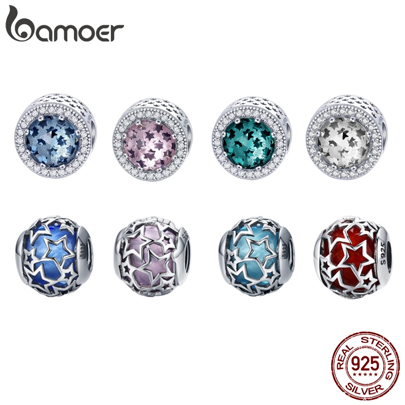 Conta Bamoer Prata 925 Sterling 10 Estilo Charme Para Acessórios De Colar Bangle DIY em Oferta na Shopee