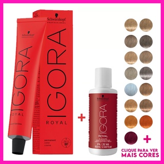 Igora Royal Kit Coloração Schwarzkopf Professional 60g + Ox (10, 20, 30 ou 40 Vol.)