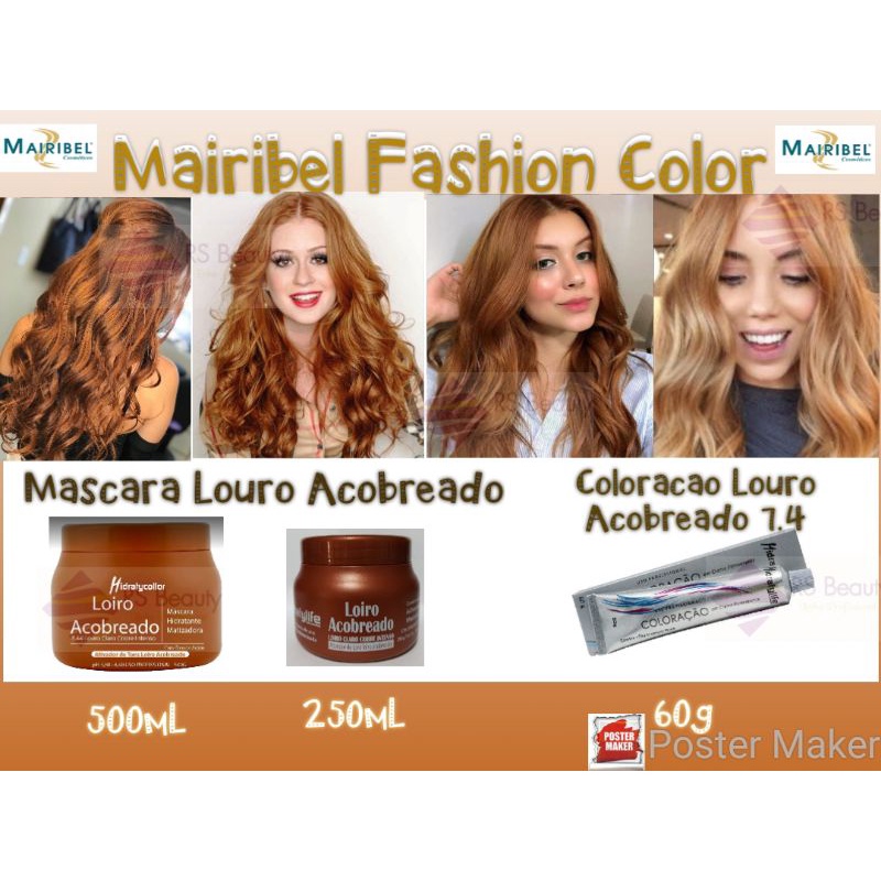 Mairibel Condicionador Máscara Matizadora Louro Acobreado 500mL/250mL