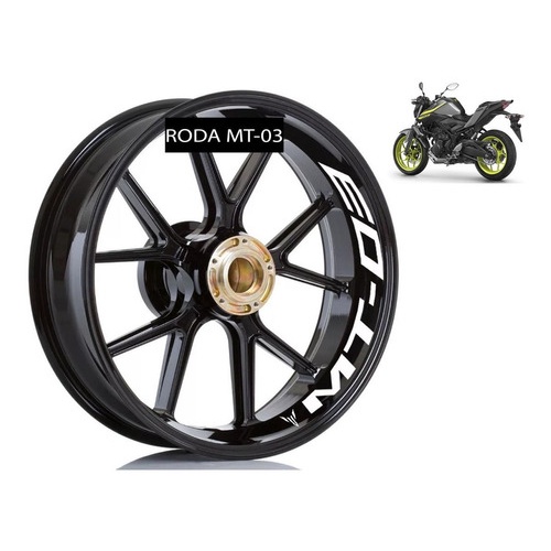 Adesivo Premium Interno Roda Moto Yamaha Mt03 Mt-03 Mt 03 em Oferta na Shopee