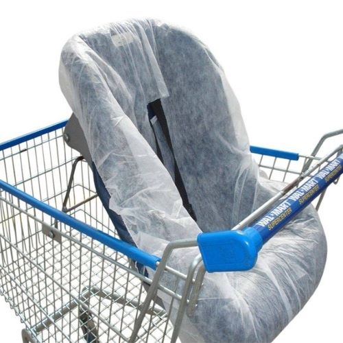 Protetor de carrinho TNT bebê conforto carrinho supermercado c/ 50 un