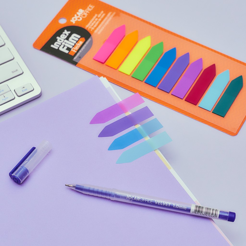 Marcador de paginas flag index film Flechas 10 Cores