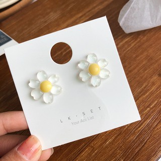 Brincos De Pétalas De Flor Margarida Amarela