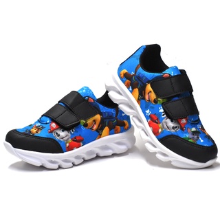 Tênis Infantil Led Patrulha Canina Masculino C/Luz Velcro Meninos Personagem Barato