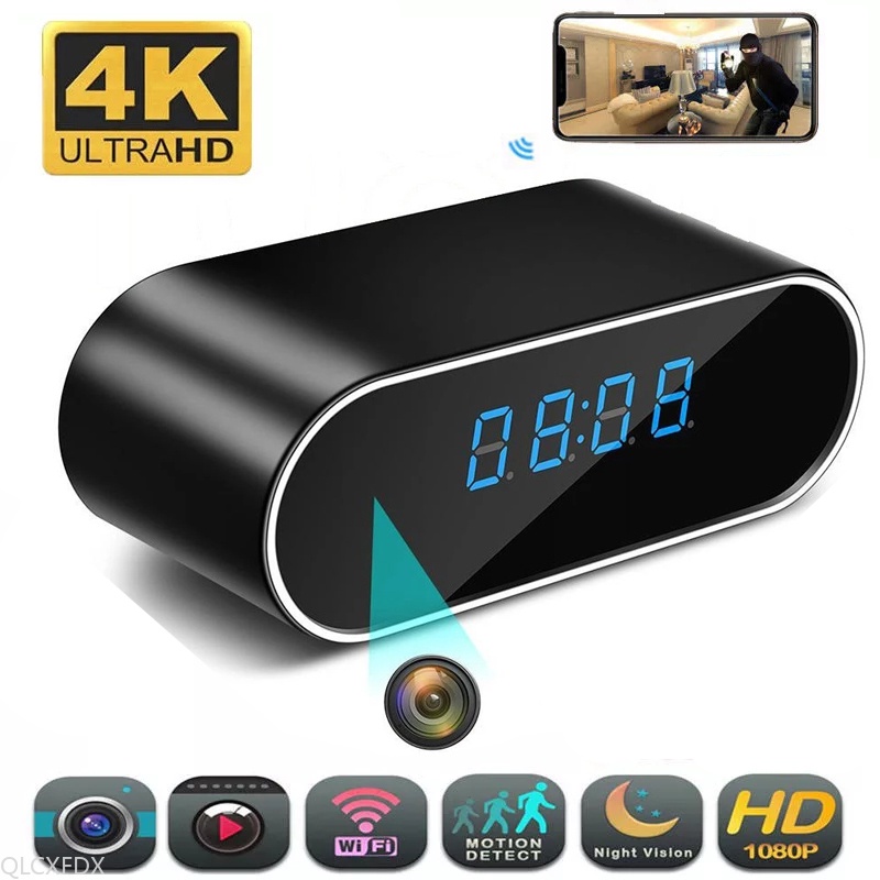 2025 Novo 4K 1080P HD Relógio Mini Câmera WIFI Sem Fio Micro Cam IR Night View Alarme Filmadora Digital Suporte De Vídeo