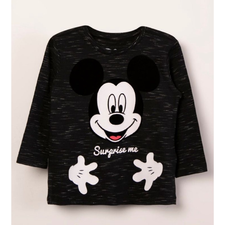 Memo air pupil Camisa infantil manga longa Mickey 2120100 | Shopee Brasil