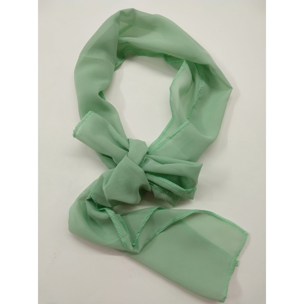 Lenço Echarpe Verde Menta Feminino Congresso Festividade Igreja — imagem 2 de 2