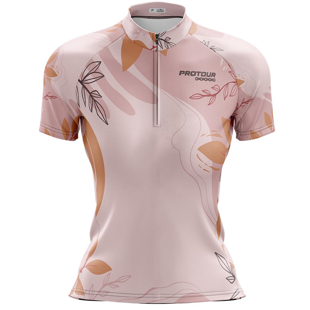 Camisa Ciclismo Feminina Camiseta Ciclista Roupa de Ciclismo Feminina Mountain Bike Feminina Pro Tour Folhas Com Bolsos