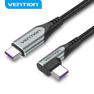 Venção Tipo C Cabo Usb C Cabo Ângulo Direito Pd 100w 5a Rápido Carga Usb C Para C Usb Cabo De Dados Para Huawei