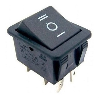 5 X Chave Gangorra On/off/on Kcd4-203rn Preta 3 Posicões 6t em Oferta na Shopee