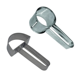 Kit De Raspadores De Chocolate Redondo + Meia-lua Em Inox