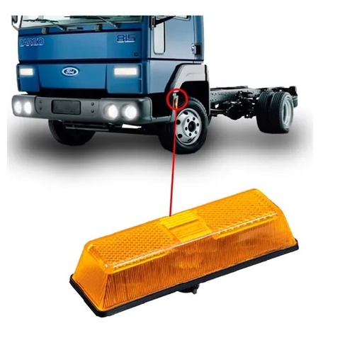 Lanterna Lateral Estribo Caminhão Ford Cargo 815 e Ponteira Para-choque Mercedes-benz 1935