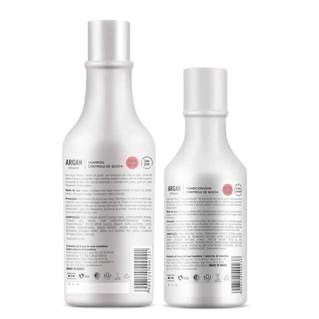 Detalhes do Inoar Argan Infusion - Kit Controle de Queda 750ml