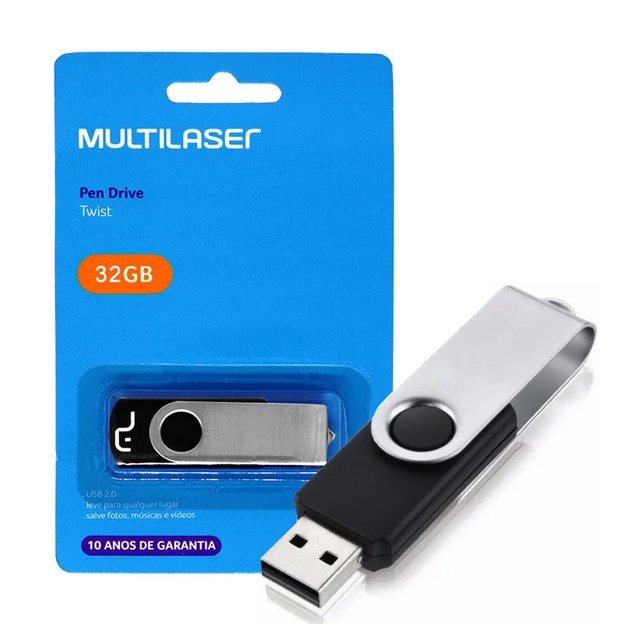 PenDrive 16gb 32gb 64gb Multilaser Lacrado Pendrive Multilaser Twist 2.0