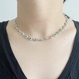 Colar de olho grego banhado a ouro 18K