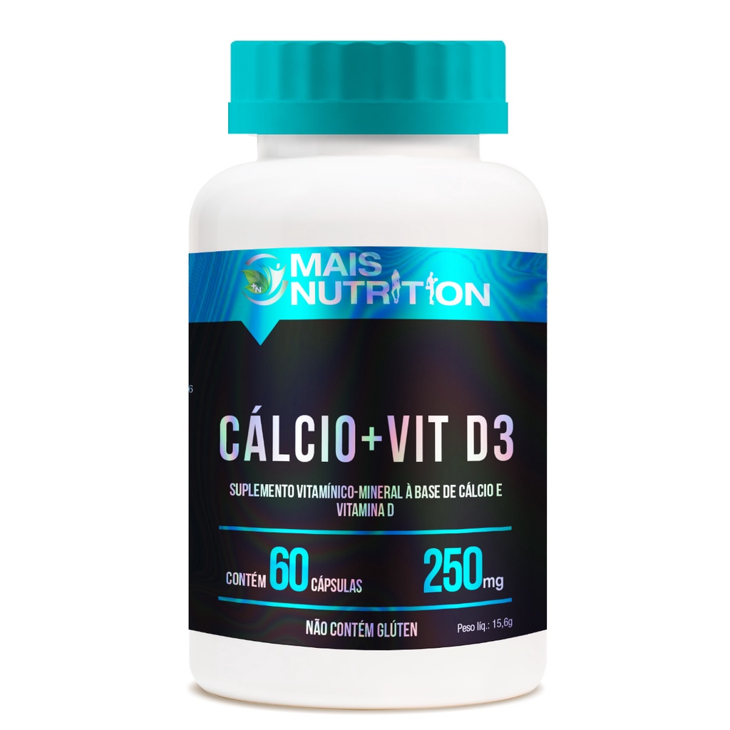 Calcio + Vitamina D3 250mg 60 capsulas Mais Nutrition