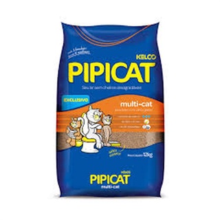 Areia Higiênica Pipicat Multicat para Gatos 12kg em Oferta na Shopee
