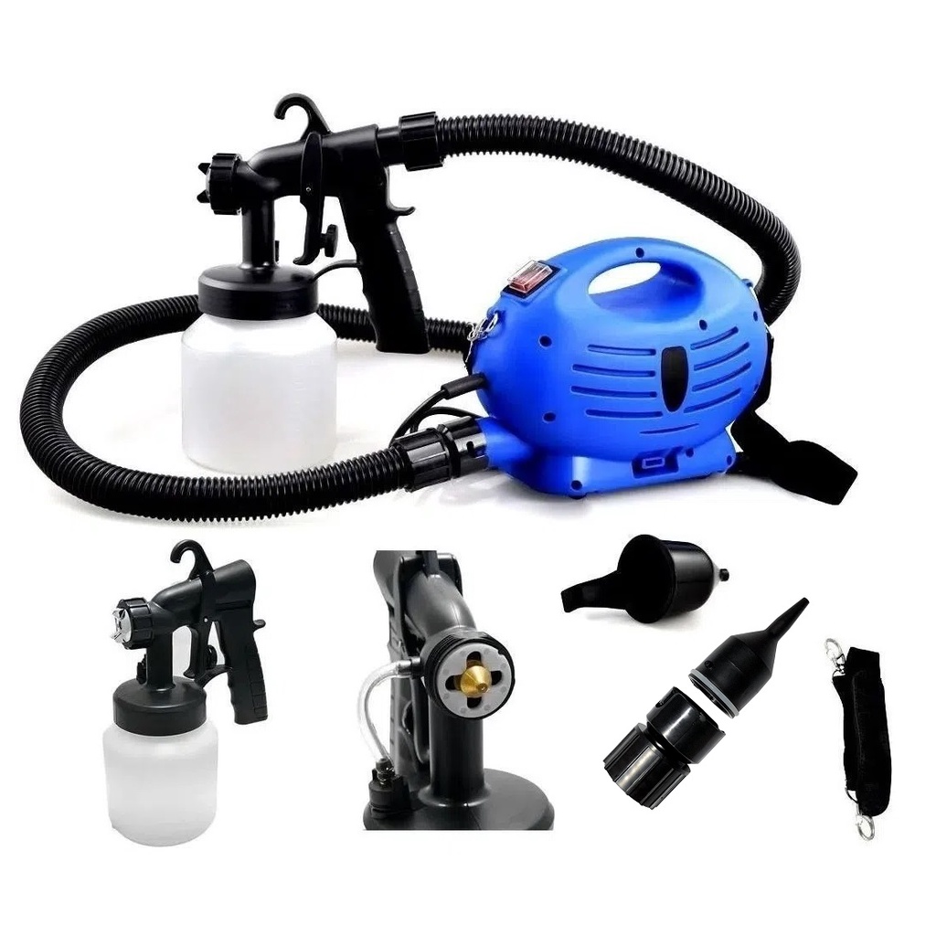 Pulverizador Elétrico De Pintura com Bico De Metal e Compressor Compacto de 650 Watts Azen