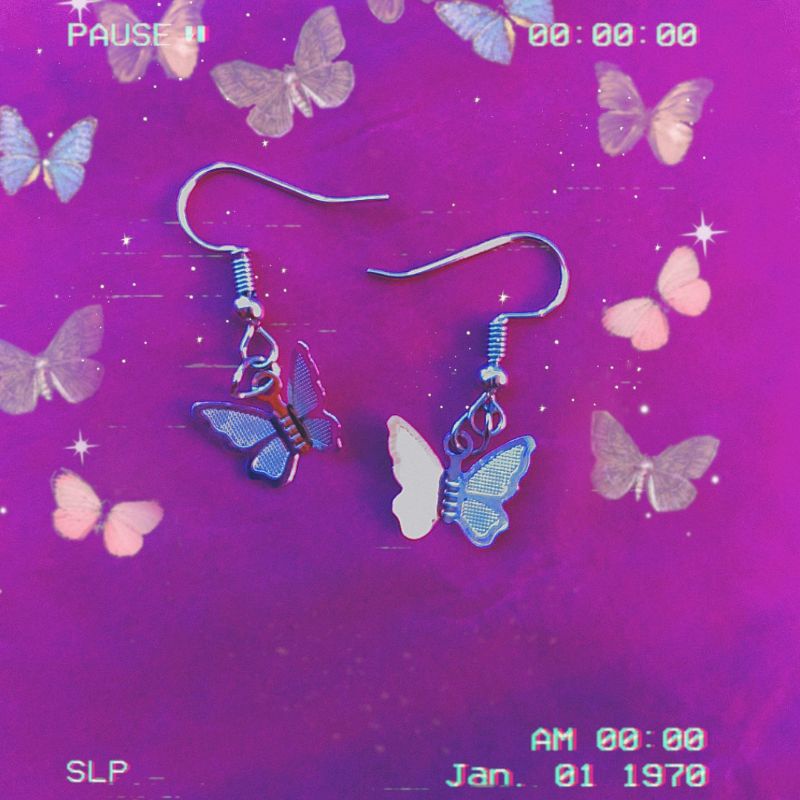 Brincos borboleta, aesthetic, fairy, grunge, cottagecore