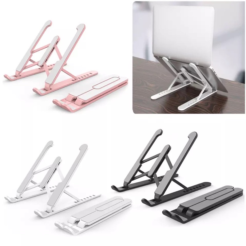 Suporte de silicone para notebooks, dobrável, portátil, ajustável, antiderrapante, base cooler, suporte para table, para macbook air pro