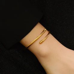 Vnox Pulseira Feminina Torcida Corda Bracelete Jóias Em Aço Inoxidável