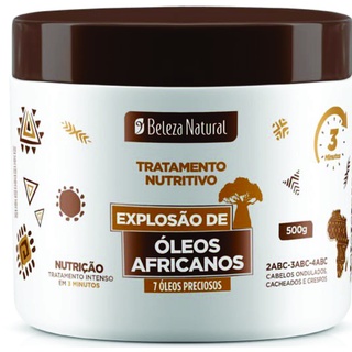 Creme Tratamento Nutritivo Explosão de Óleos Africanos 500g Beleza Natural