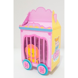 Kit com 5 Caixas Jaula personalizada Circo Rosa 3D
