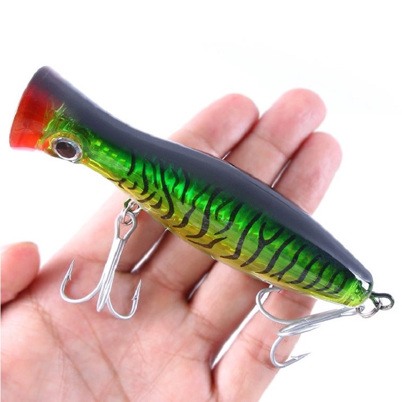 1 Pçs Grande Popper Isca De Pesca 13cm 40g Dura Swimbait Superior Água Baixo Wobbler Flutuante