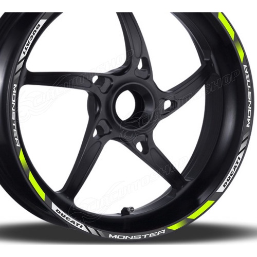 Friso Adesivo Refletivo D4 Roda Moto Ducati Monster