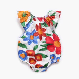 Bodysuits Da Menina Do Bebê De Algodão Flor Bebê Recém-Nascido Roupas De Verão Para O Bebê Meninas em Oferta na Shopee