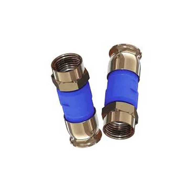 Conector RG6 de Compressão para cabo e antena de TV, VHF UHF, a Cabo - Pacote  10 Unidades