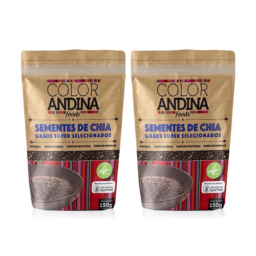SEMENTE DE CHIA Color Andina 150g-2 pacotes em Oferta na Shopee