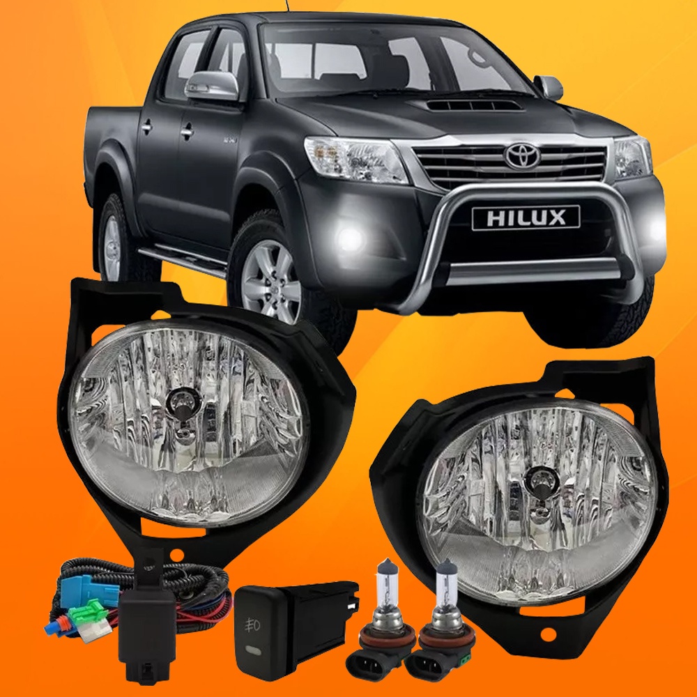 Kit Farol Milha Hilux 2012 2013 Sr Srv Pick Neblina Auxiliar