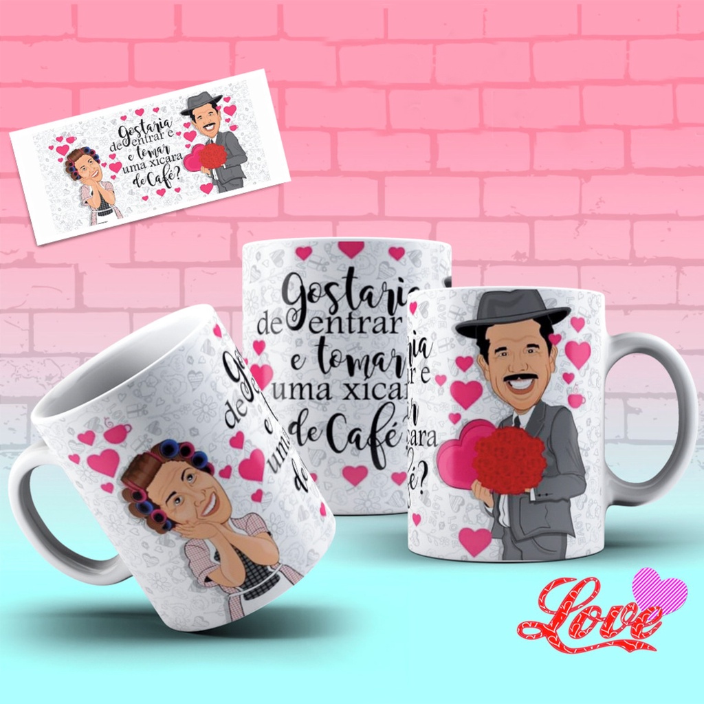 Caneca Porcelana Chaves Dona Florinda Professor Girafales Gostaria De Entrar E Tomar Uma Xícara De Café?