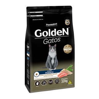 Ração Golden para Gatos Sênior Castrados Sabor Frango - 3Kg em Oferta na Shopee