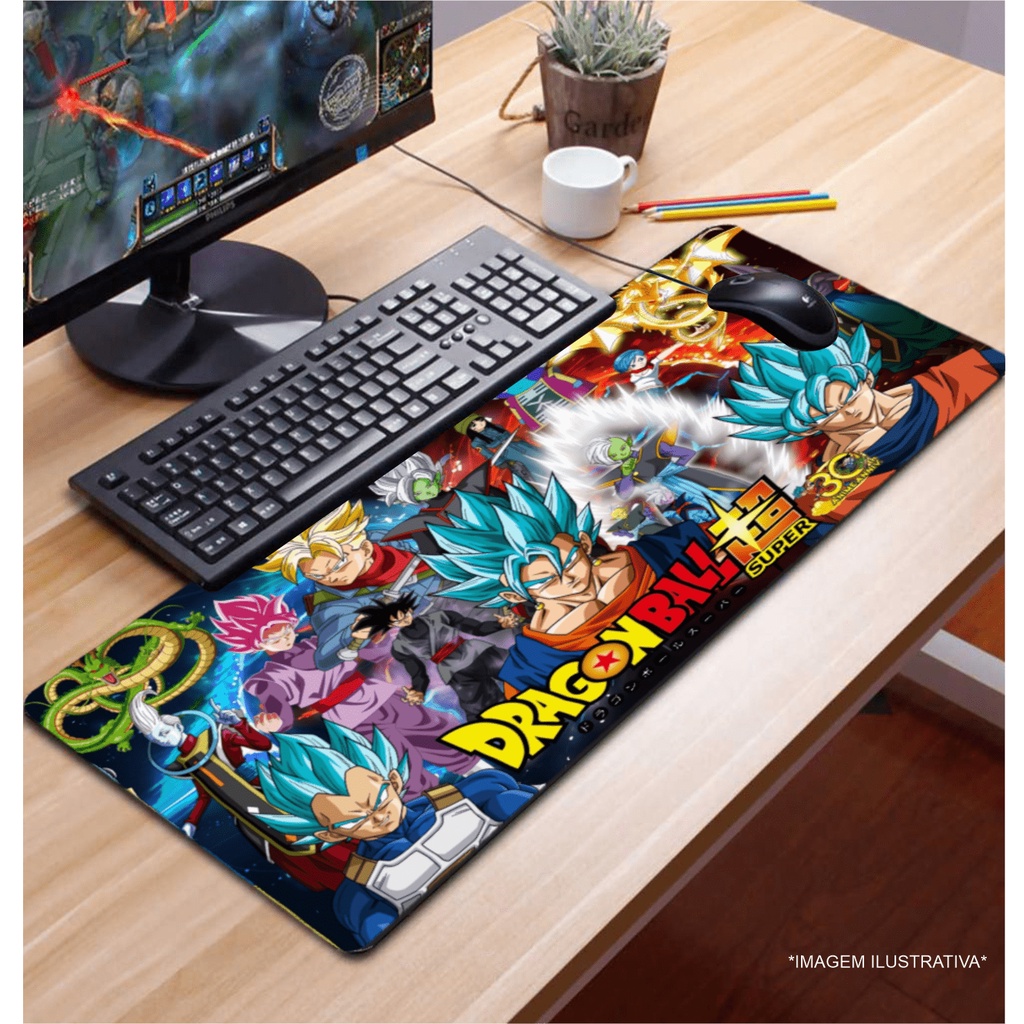 Mouse Pad Gamer 65x32 cm Anime Dragon Ball 572 Escorrega o Preço