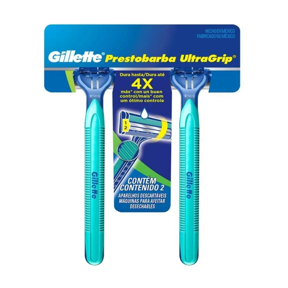 Aparelho de Barbear Gillette Prestobarba UltraGrip 2 Móvel Unidades em Oferta na Shopee