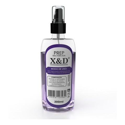 Prep 200ml AntibactericidaPreparador Unha De Gel Spray X&d  Para Alongamento Unha Gel Fibra Acrigel Vidro
