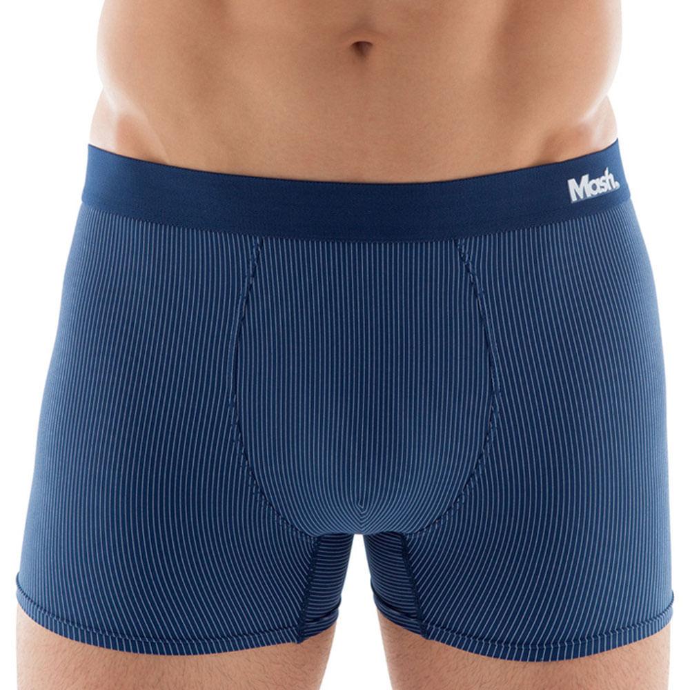 Cueca Boxer Mash Masculina Risca de Giz Microfibra Elástico - Men Clothes