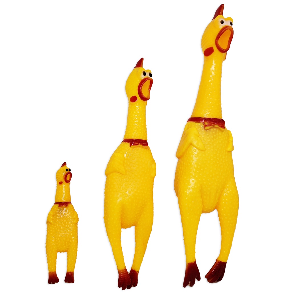 Galinha Mordedor Brinquedo De Borracha Frango Faz Barulho 30cm 38cm 16cm P/ Cães Cachorro Gato Pet em Oferta na Shopee