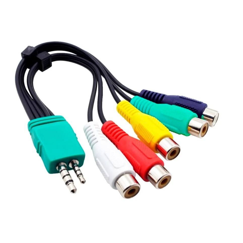 Adaptador Cabo Av Componente Tv Samsung Led Lcd P1 P2 5 Rca