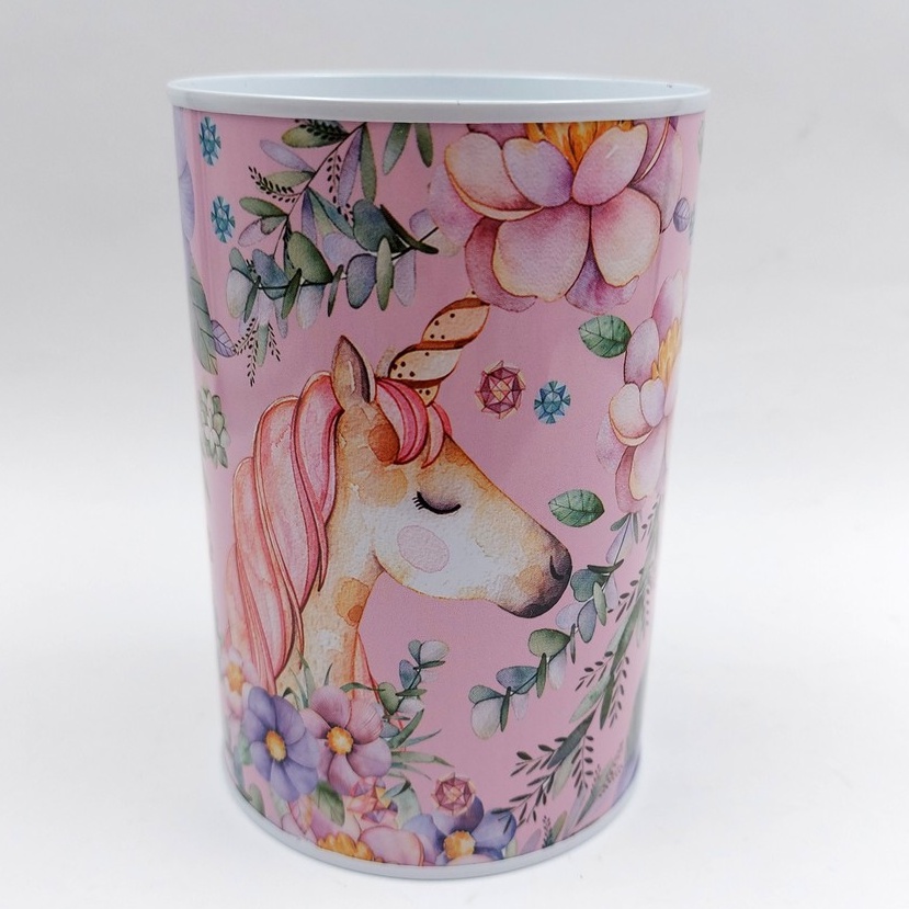 Cofre lata unicornio lacrado não abre