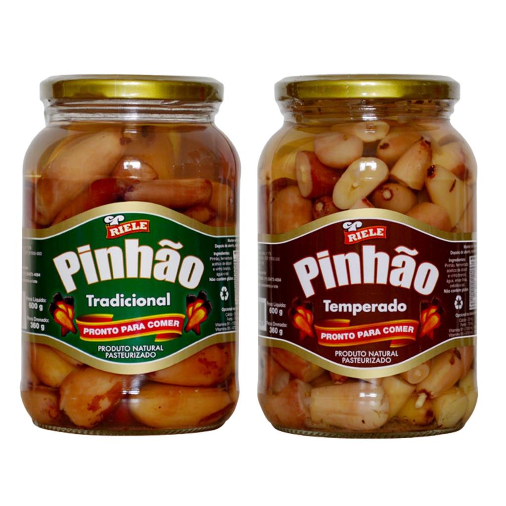 KIT PINHAO EM CONSERVA COZIDO TRADICIONAL TEMPERADO 600G 2UN