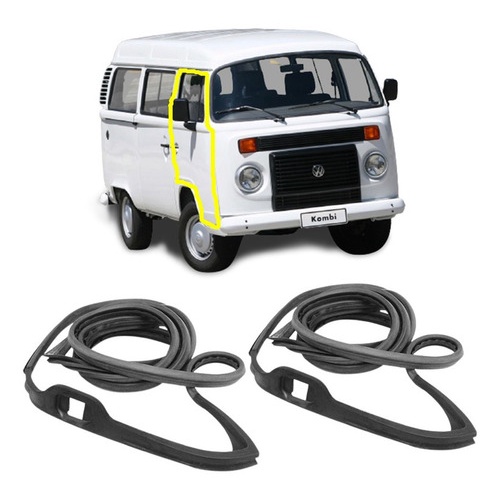 Jogo Borracha Da Porta Dianteira Kombi Nova Carat 1998/2014 em Oferta na Shopee