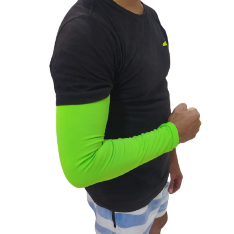 Kit 100 Pares de Manguitos Mangote Mangote Manga de Proteção Solar Ciclista Corrida Várias Cores Envio Imediato