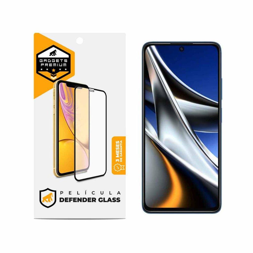 Película Defender Glass para Xiaomi Poco X4 Pro 5G - Preta - Gshield - Mobile & Gadgets
