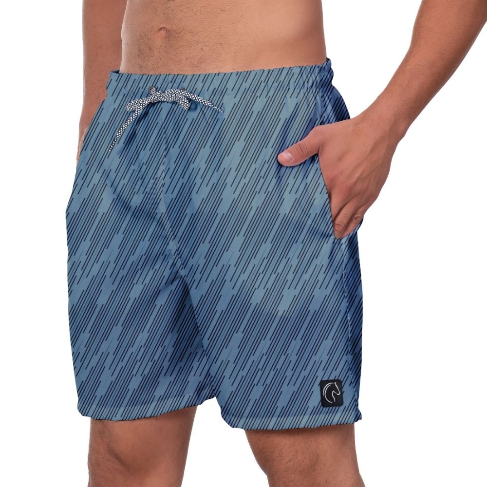 Short Masculino Esportivo Rabiscado Cinza Bermuda Masculina Premium Leve Moda Praia Casual Durável Seca Rápido