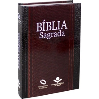 Bíblia Sagrada NAA Pequena com Letra maior | Capa Dura | Vinho e Preta em Oferta na Shopee
