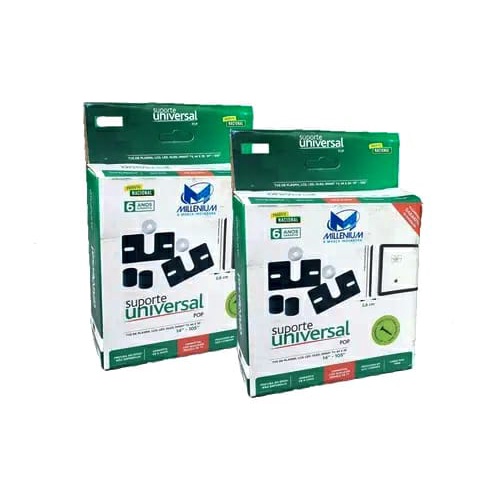 Kit 2 Suportes Para Tv Universal Fixo Led Lcd  14"  Até 105" polegadas + Brinde